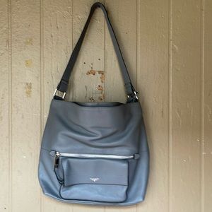 Tahari gray leather bag